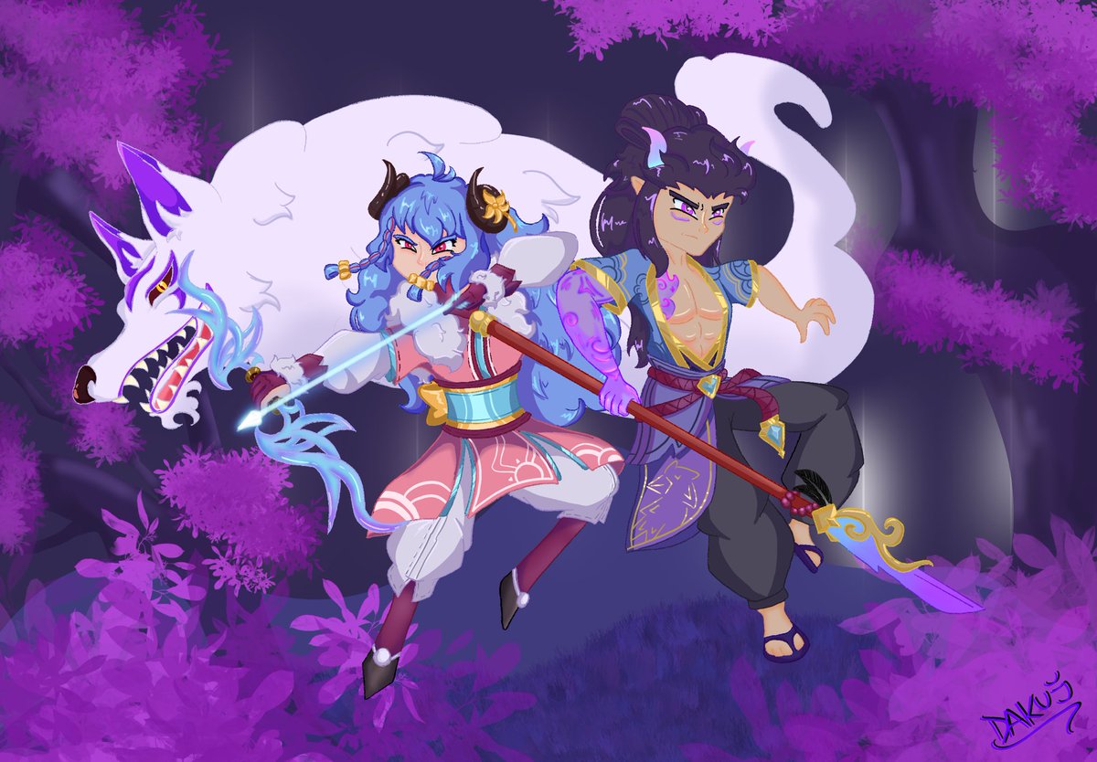 Dakuu_art's tweet photo. #SpiritBlossom #Kindred y Dakuu que hice para una colaboración en Instagram

#drawing #LeagueOfLegends #RiotGames https://t.co/9KA6ktnyZF