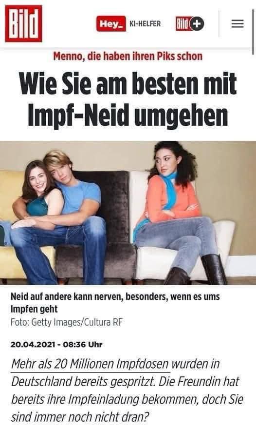 Wie aus einer anderen Welt! 😅 Ach was war ich so Impf neidisch ... 🤡