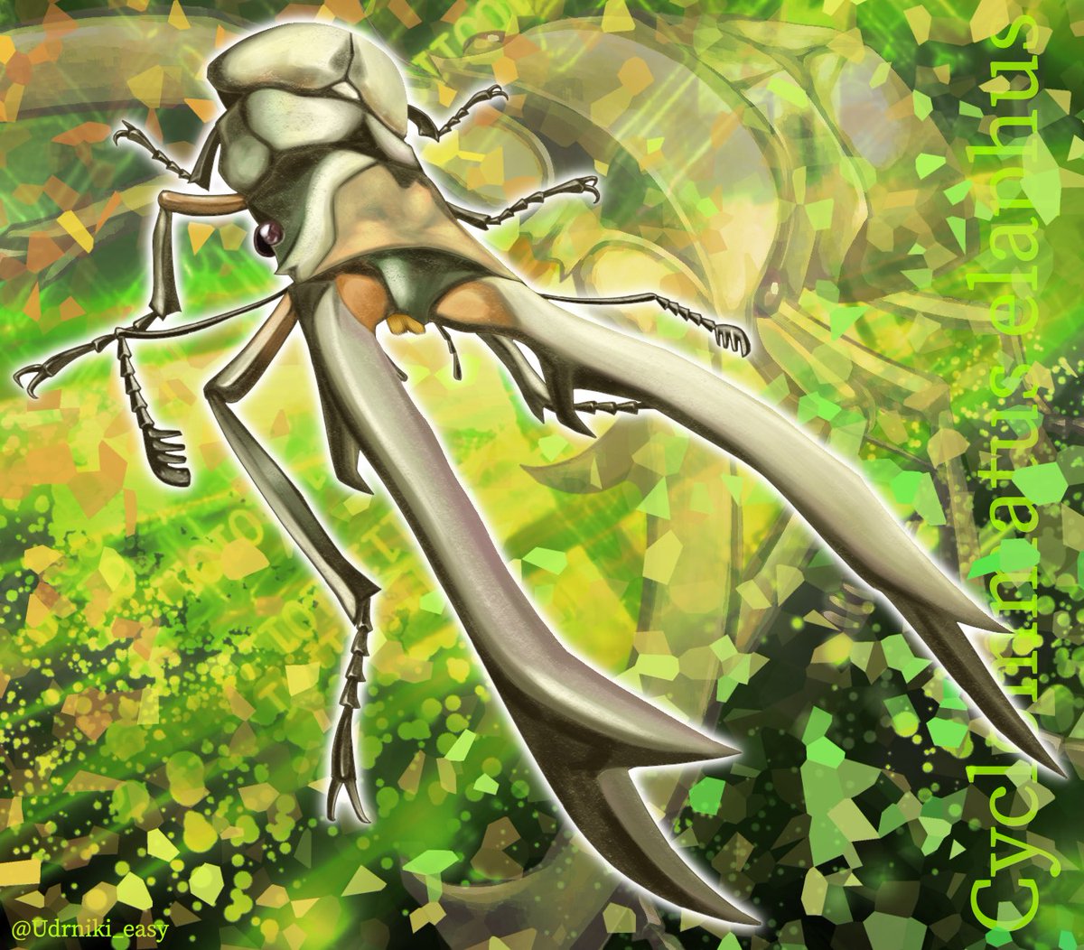 エラフスホソアカクワガタのファンアート