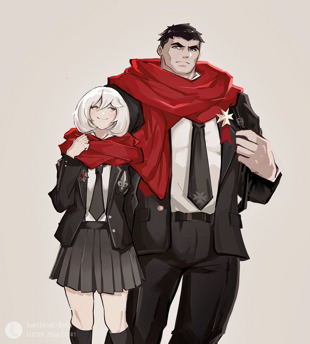 battlecatbeta's tweet image. My high school au.
The Novitiate and Neophyte.