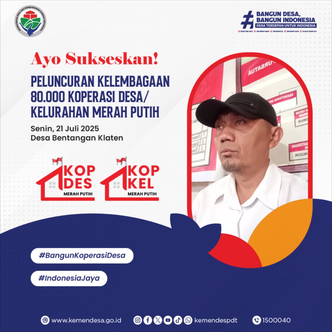#BangunKoperasiDesa
#IndonesiaJaya

<a href="/prabowo/">Prabowo Subianto</a>
<a href="/YandriSusanto27/">Yandri Susanto</a>
<a href="/ArizaPatria/">Ariza Patria</a>
<a href="/taufikmadjid71/">IG : taufik.madjid</a>
<a href="/kemendespdt/">#BangunDesaBangunIndonesia</a>
<a href="/bpsdmkemendesa/">Bpsdm Kemendesa</a>
<a href="/DesaPeNusantara/">desapesonanusantara</a>