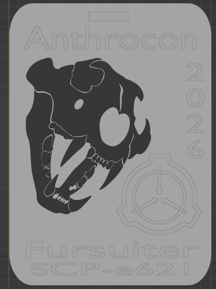 WTRsausage's tweet image. Since Anthrocon failed to have fursuit badges this year. Making my own for AC 2026 ;P