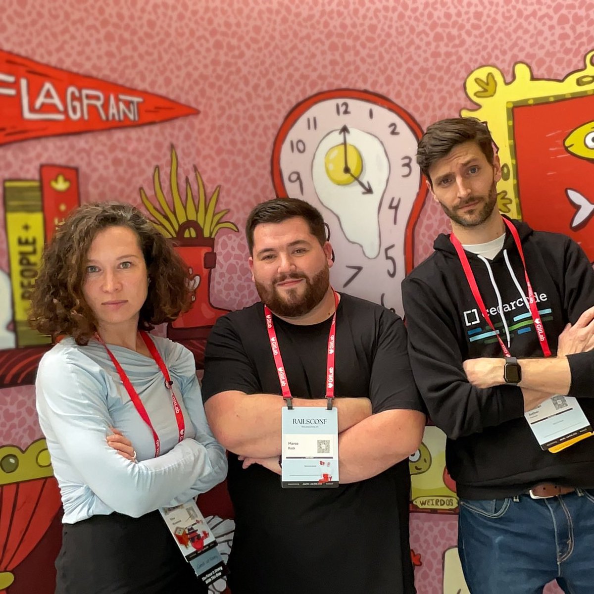 inazarova's tweet image. Look what i found! @ssuttner @marcoroth_ at Flagrant’s photo booth at RailsConf. Let’s say Marco’s emotions are more nuanced🤪