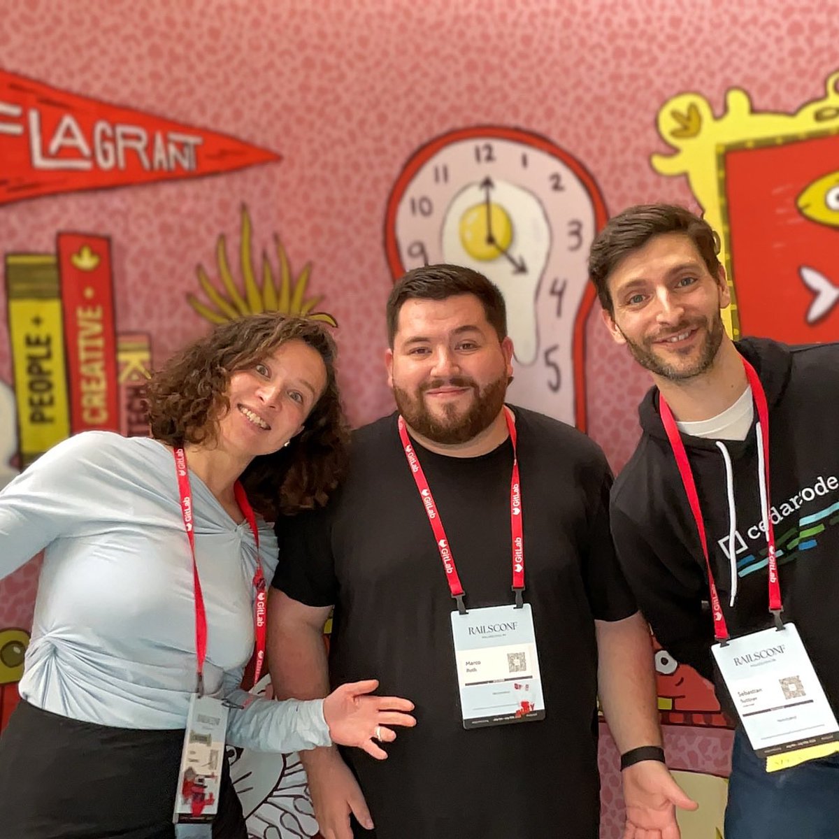 inazarova's tweet image. Look what i found! @ssuttner @marcoroth_ at Flagrant’s photo booth at RailsConf. Let’s say Marco’s emotions are more nuanced🤪