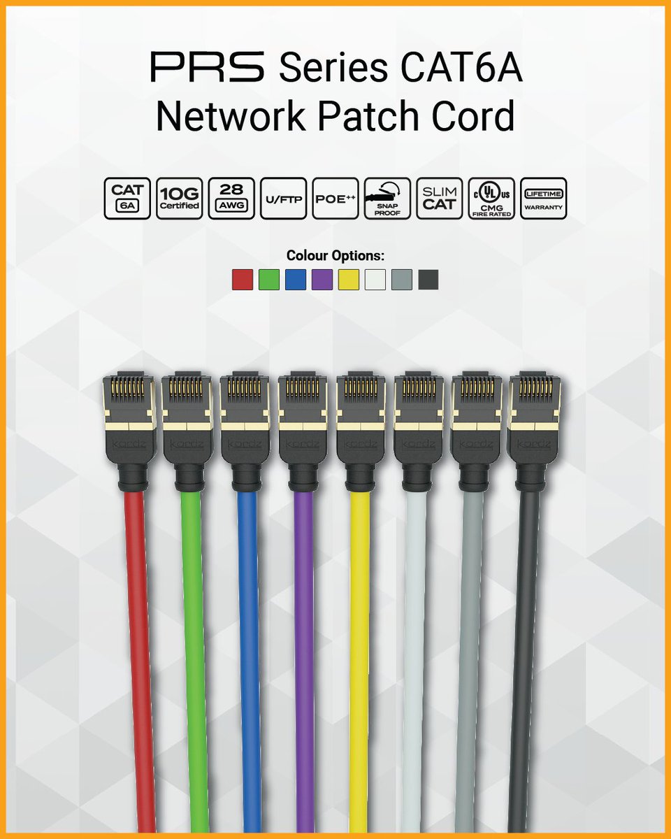 KordzAustralia's tweet image. Kordz PRS Series CAT6A Network Patch Cords are individually serialised &amp;amp; FLUKE tested, with each cable offering a downloadable unique performance test report to provide further assurance &amp;amp; save time during commissioning. 
#KordzAU #TestReport #QualityAssured #PatchCord #CAT6A