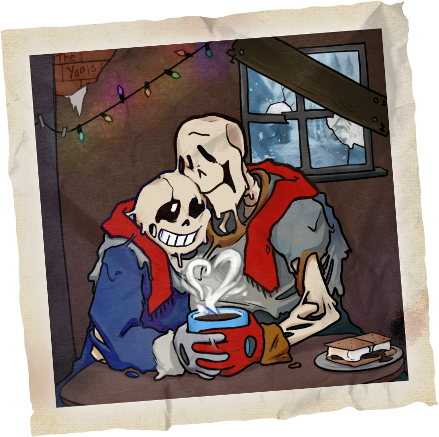 livelaughbone's tweet photo. Stuck together forever? That just means they get to share more moments 💙🧡

This piece by TheYaois will appear in Live, Laugh, Bone: Vol. 2, the Fontcest wall calendar zine, now available for preorders! Shop in description. https://t.co/bxwhdAxxx2