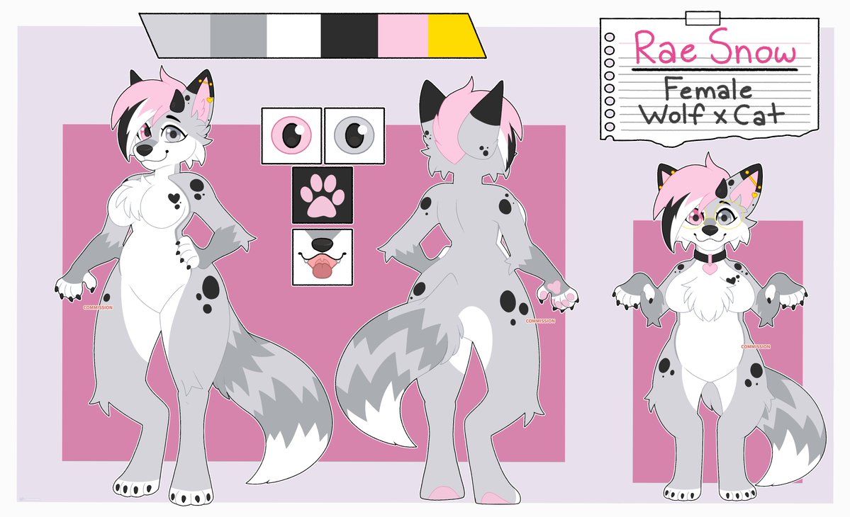 DIGNOTIONS's tweet image. Reference sheet for @/Snow_TheFurball !
