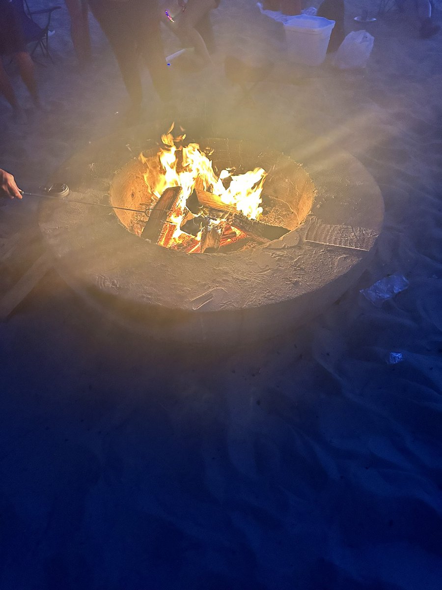 Team bonfire/pitch-in on the beach!