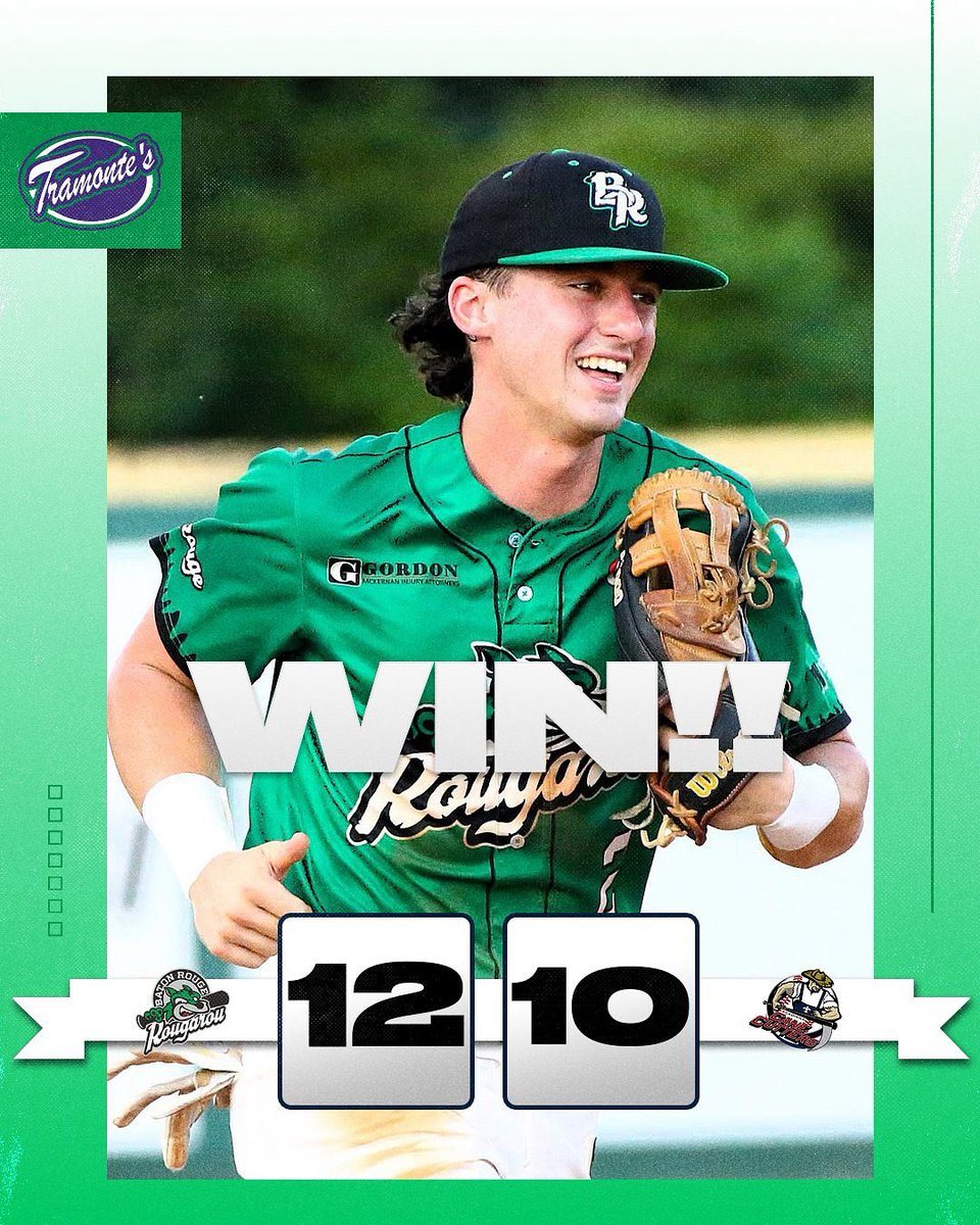 BRRougarou's tweet image. Another night, another W.
#BatonRougeRougarou #Baseball #TCL #SummerBaseball #Gameday #FirstPitch
#AcadianaCaneCutters #Tramontes