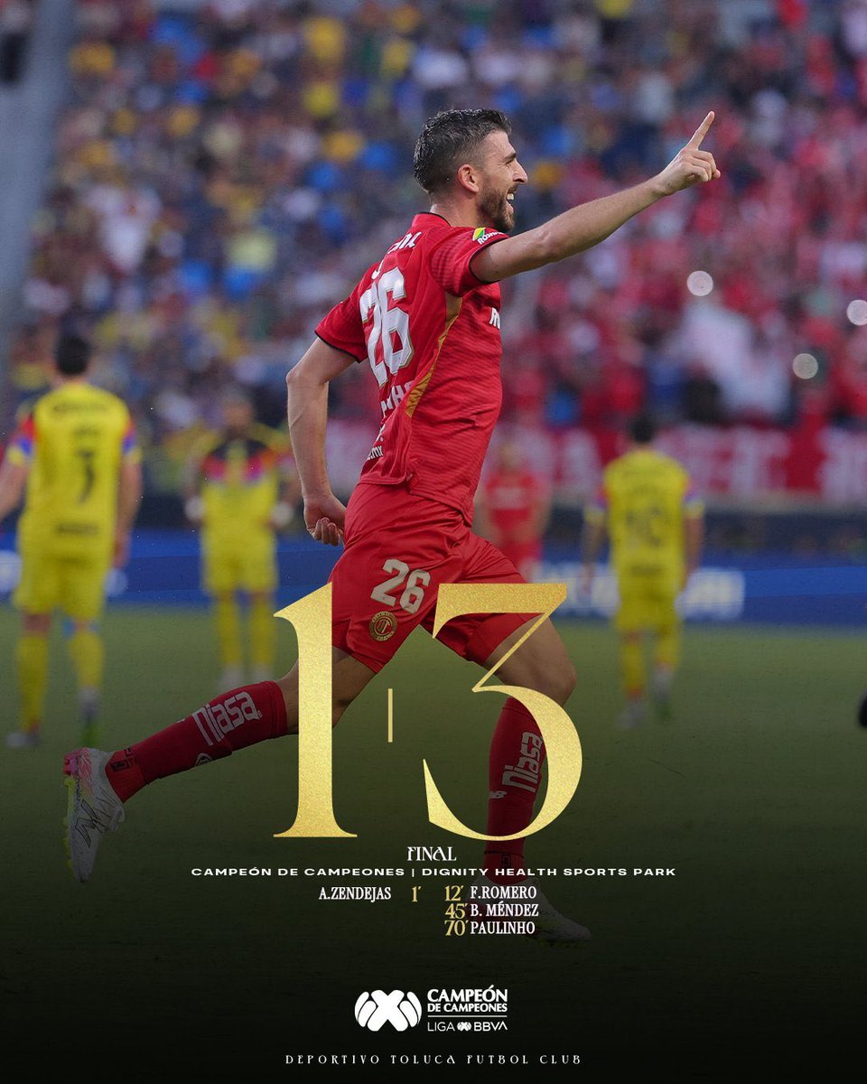 Los diablos y el Turco le tienen tomada la medida a las Águilas de Jardine. 

#CampeónDeCampeones #America #TolucaFC