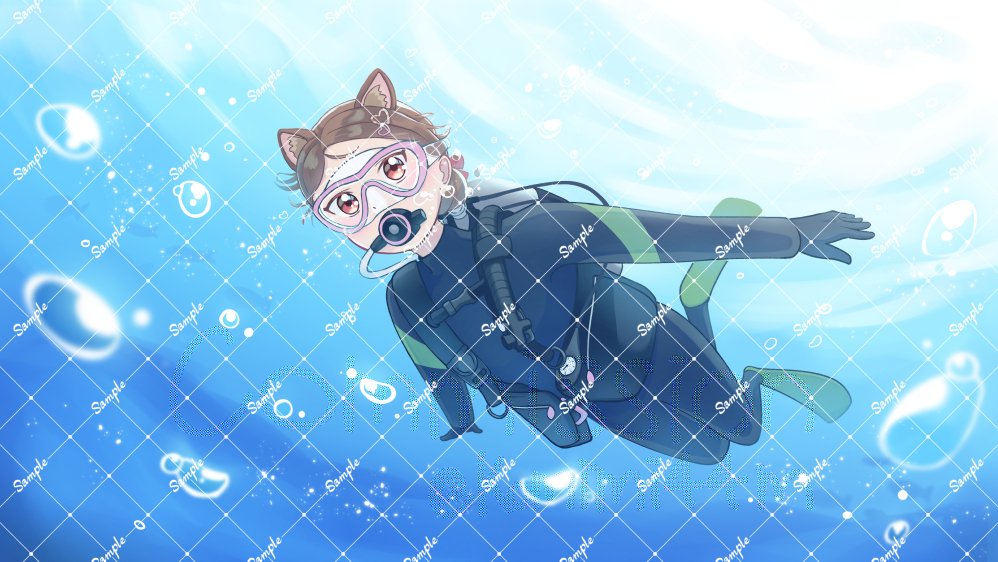 Komimi44m's tweet image. skebにてスキューバダイビングを楽しむ三須木藍ちゃんを描かせていただきました！
リクエストありがとうございました！