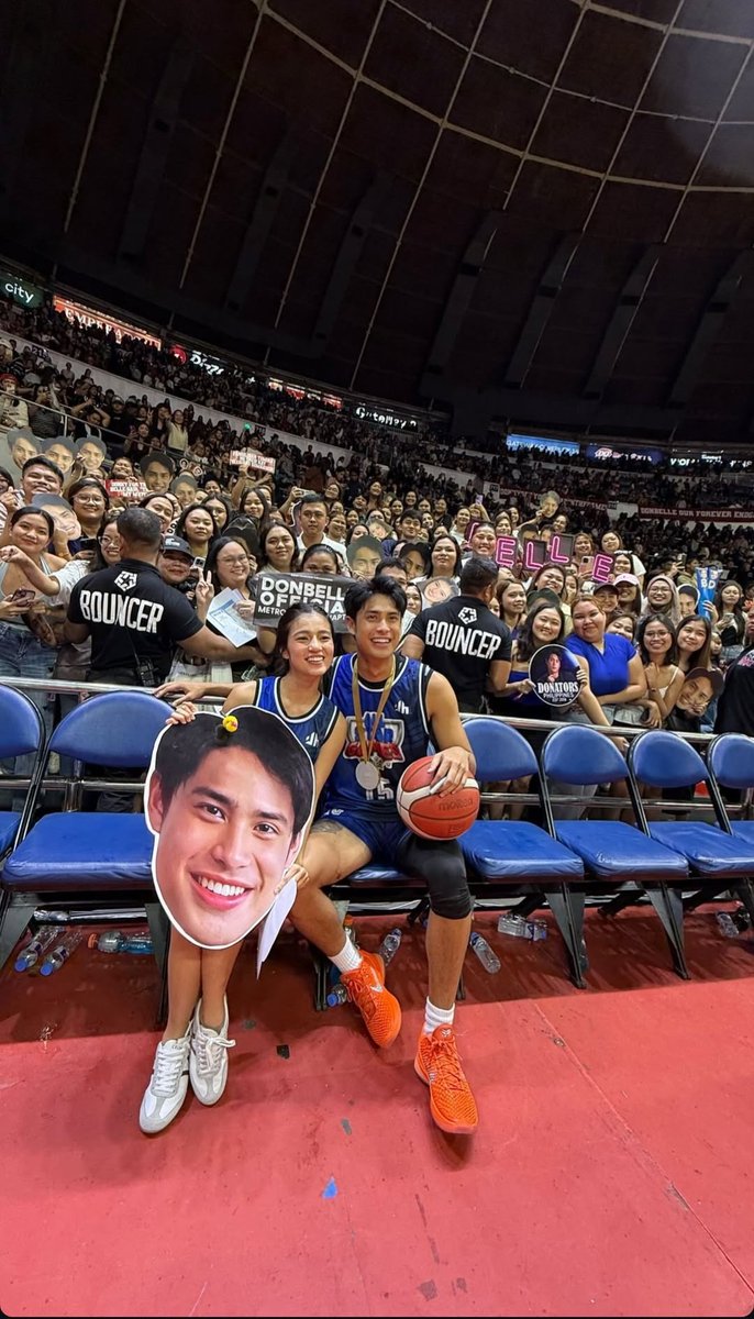 IG | @.mjfelipe shared photo of <a href="/bellemariano02/">Belle Mariano</a> and <a href="/donnypangilinan/">Donny</a> 

DONNY TAKES OVER

#CourtSideWithDonBelle
#BELLEyondTheGame