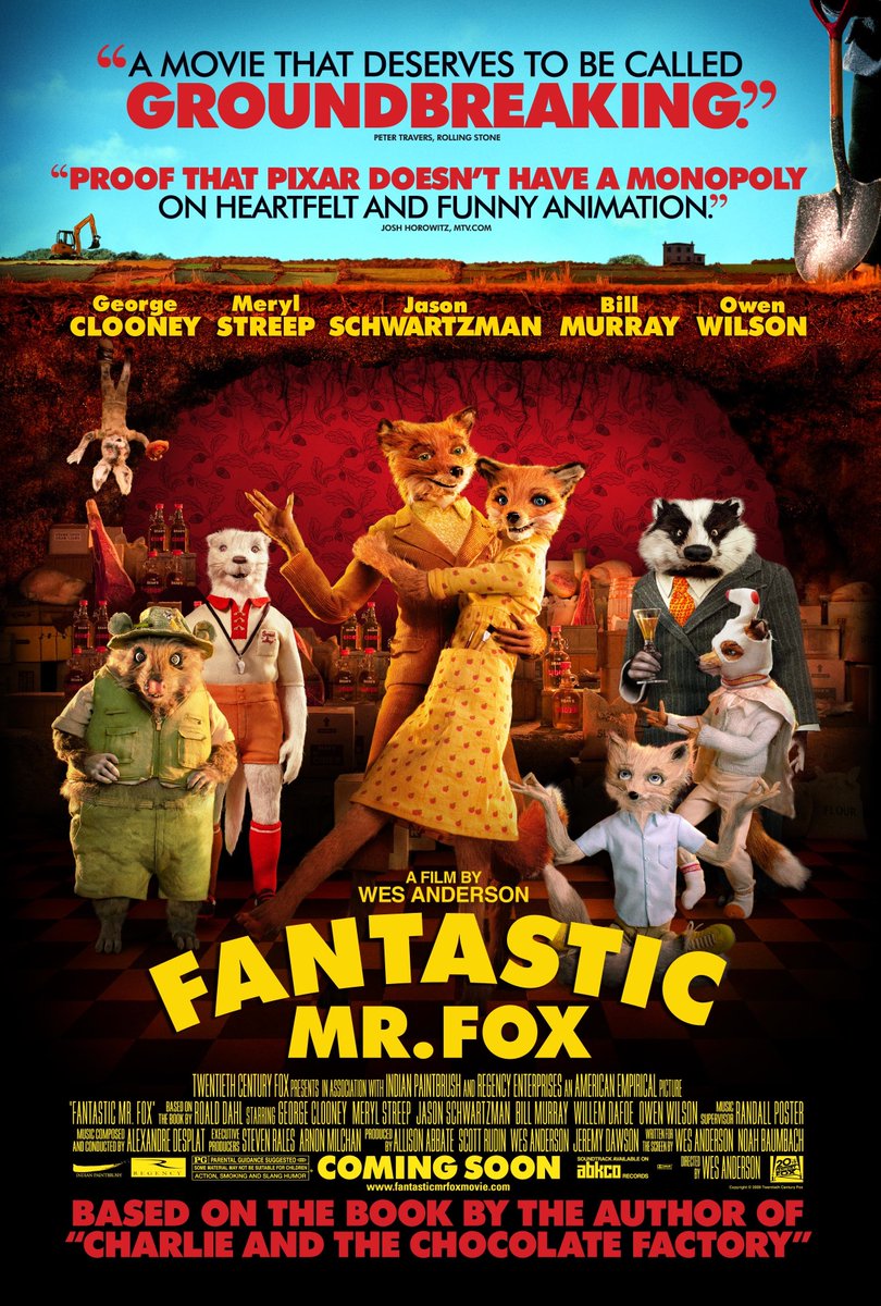 notoriouskpg's tweet image. Amanda has enjoyed all of the Wes movies i’ve shown her so far, i figure this one will be a real winner.
now watching Fantastic Mr. Fox (2009) dir. Wes Anderson
