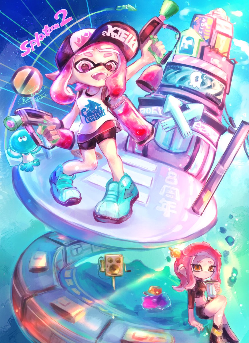 FlosBee21's tweet image. Splatoon2、8周年おめでとう🎈🎉
いつまでも大好きなゲームです🎮✨

#スプラトゥーン28周年
#スプラ28周年