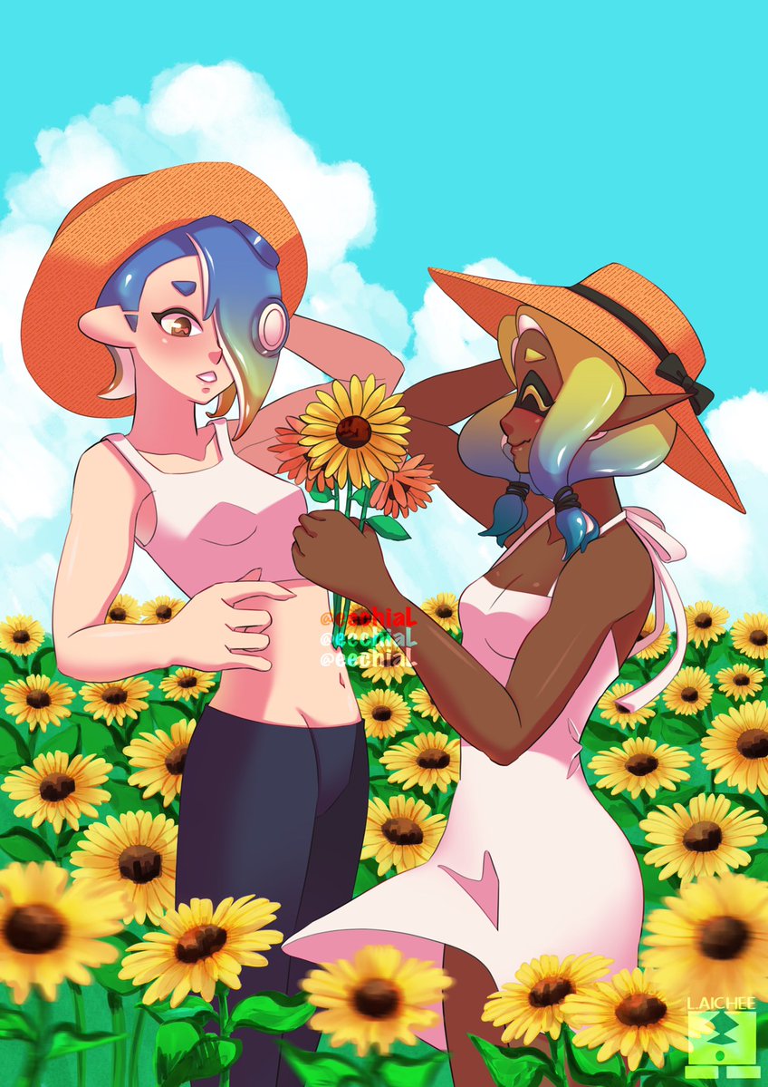 eechiaL's tweet image. Have some Frye and Shiver summer date. Enjoy!
#Splatoon #Shivrye