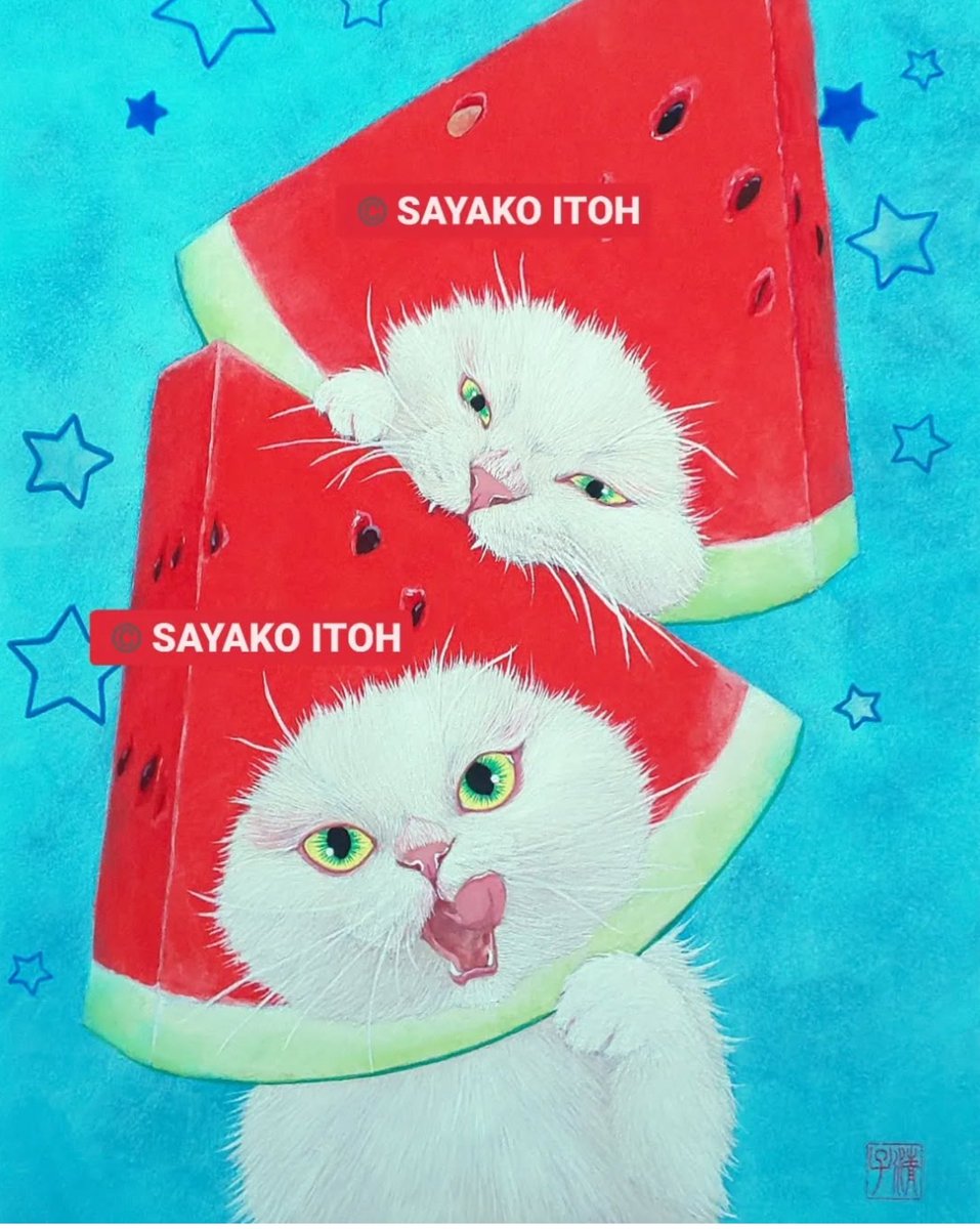 伊藤清子 SAYAKO ITOH 子猫 cat 日本画 直筆 サイン入り 額付き 伊藤清子 SAYAKO ITOH 子猫 cat 日本画 直筆 サイン入り 額付き