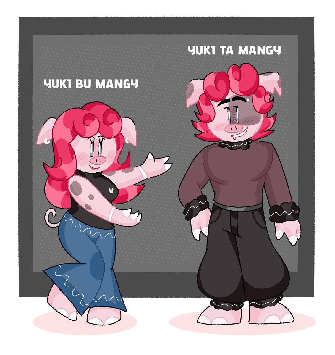 Les presento a mis dos Oc, si, ambos se llaman Yuki, JAKAJA y no pregunten sus segundos nombres JSJSJ 🤭
Yuki Bu como dije tiene su salón, trabaja haciendo uñitas y Yuki Ta es modelo, debería hacer más lore?
#dogmanocs #dogmanoc #ocs