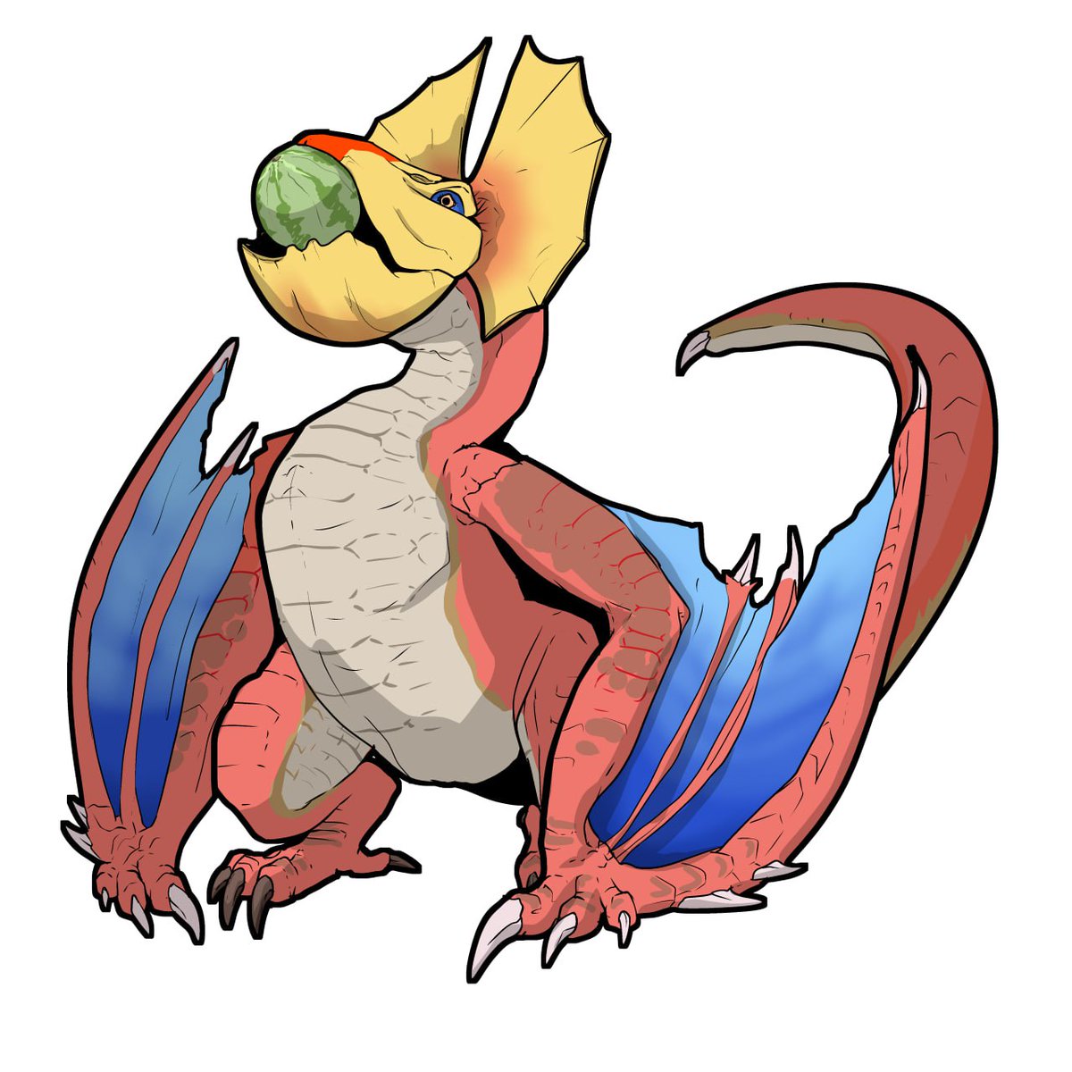 TheGooseDragon's tweet image. Kut-Ku watermelon :3
