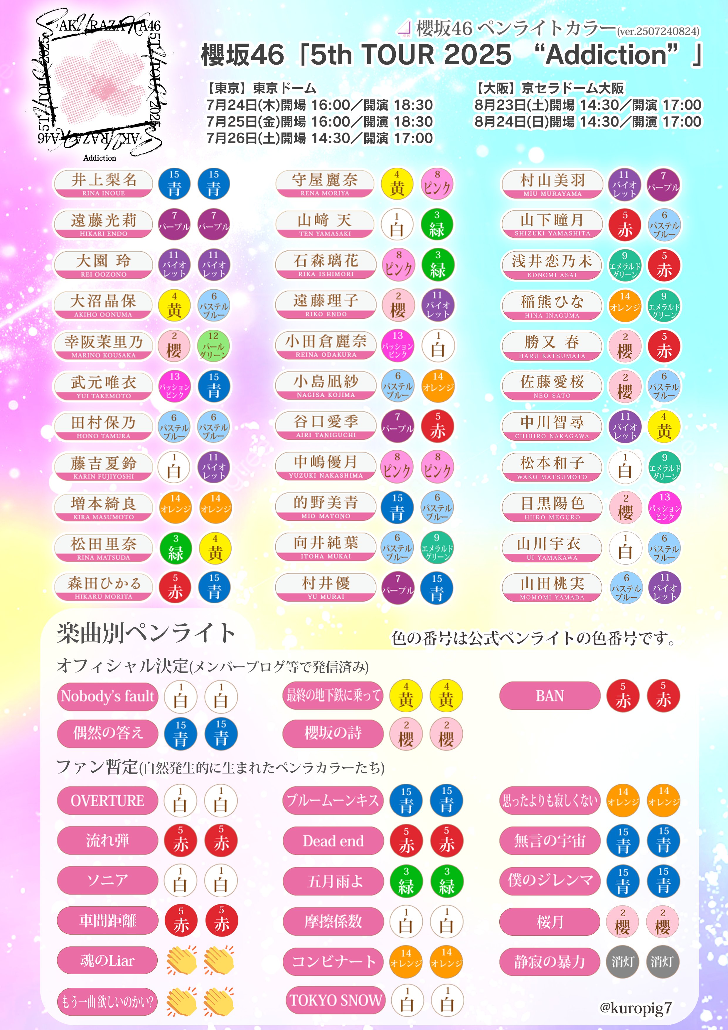 櫻坂46 5th TOUR 2025 Addiction ペンライト 2本セット 商品詳細ページ | 櫻坂46 OFFICIAL GOODS STORE | 【通常配送