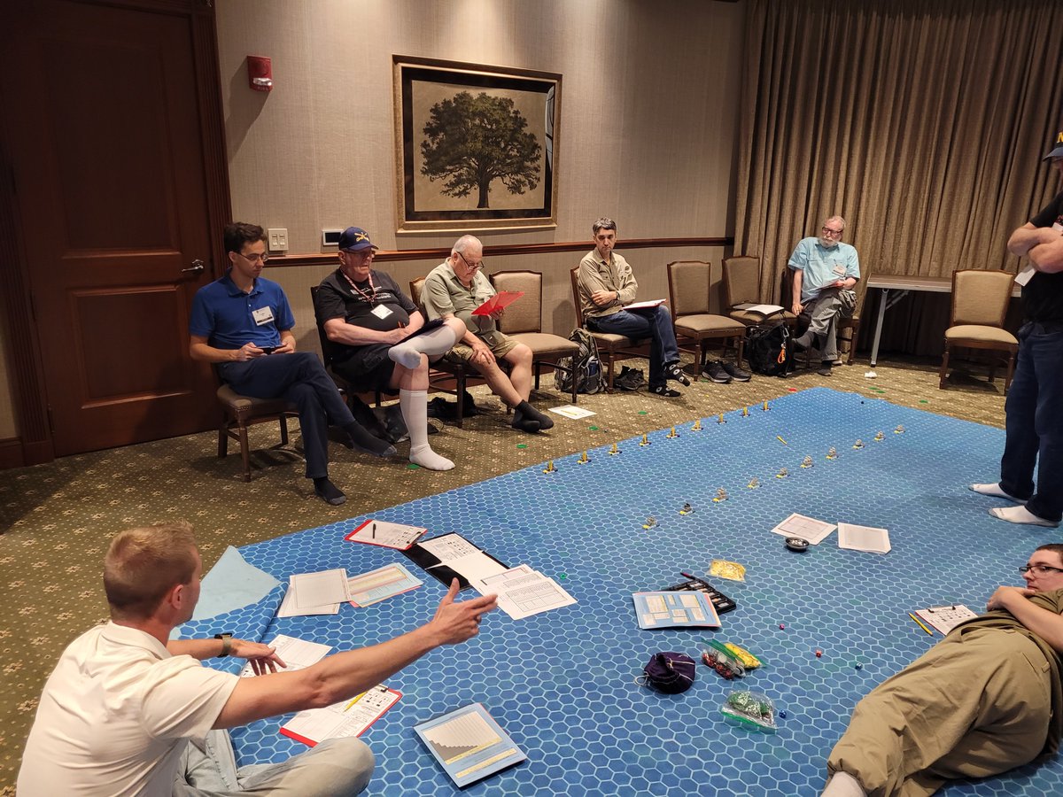 HMGS_Inc's tweet image. Sunday’s finale at #Historicon2025 featured fierce battles & epic quests: British hold New France, Nelson vs Brueys at sea, time-traveling Nazis versus the dinos who want to eat them, Guild Agents, Orcs vs heroes, & Zorro’s daring theft! What was your highlight?