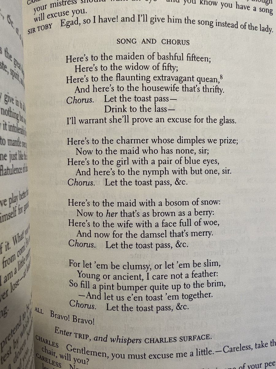 marc__adler's tweet image. Drinking song from School For Scandal (III, 3), 1777