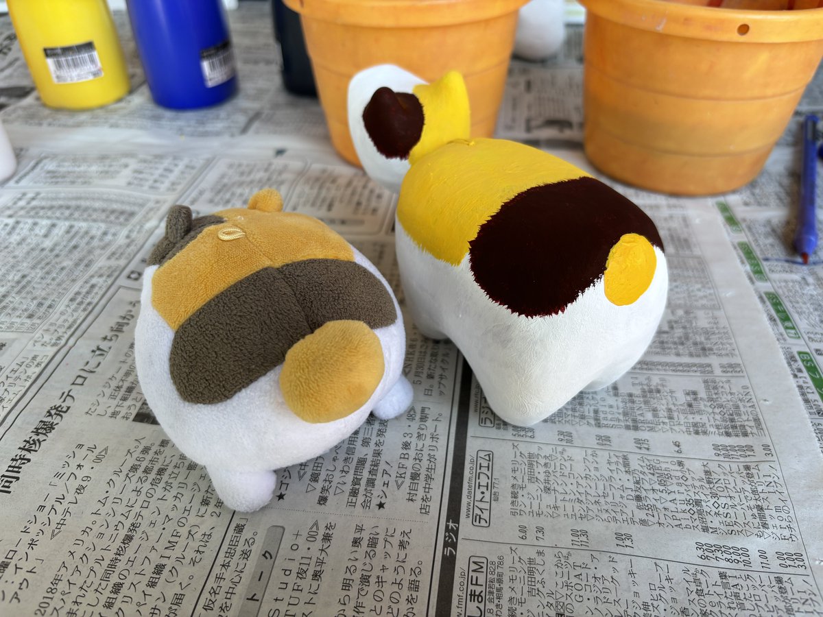 ShigureOkonogi's tweet image. 会津の絵付け体験でピクトマンサーしてきました🎨🐈🖌️💕
ぶにゃべこが出来ました🐄🎨🖌️🐈💨
(赤べこ×FF14ファットキャット)ので
みてくださいぶにゃー
起き上がり小法師のアンビストマと
シマエナガも一緒です🦩🕊️
#赤べこ #ファットキャット