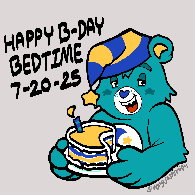 SleepySashimi04's tweet image. HAPPY BIRTHDAY BEDTIME!!
#bedtimebear #carebears #caretwt