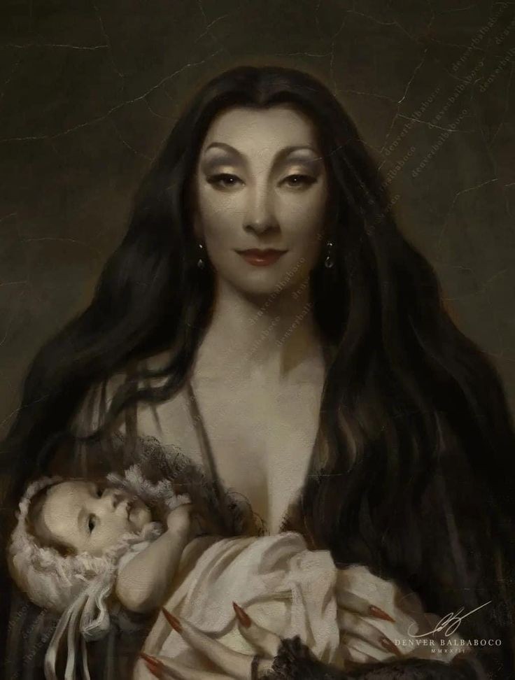 pmamtraveller's tweet image. Denver Balbaboco - The Birth of Wednesday Addams