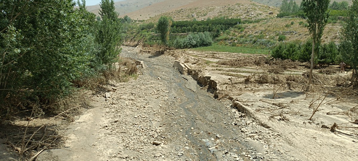 FAOAfghanistan's tweet image. The recent flash floods have severely impacted multiple provinces. In Wardak alone, over 50 canals & 885 hectares of farmland have been damaged, affecting more than 18 200 people.
@FAO continues to assess these impacts and is planning urgent recovery support with partners.