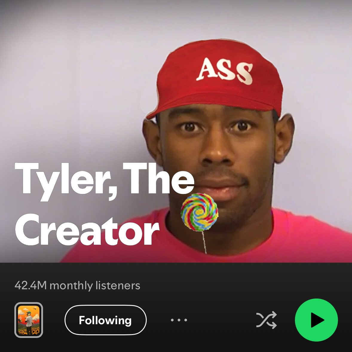 DailyNoud's tweet image. Tyler, The Creator has updated his Spotify profile picture.