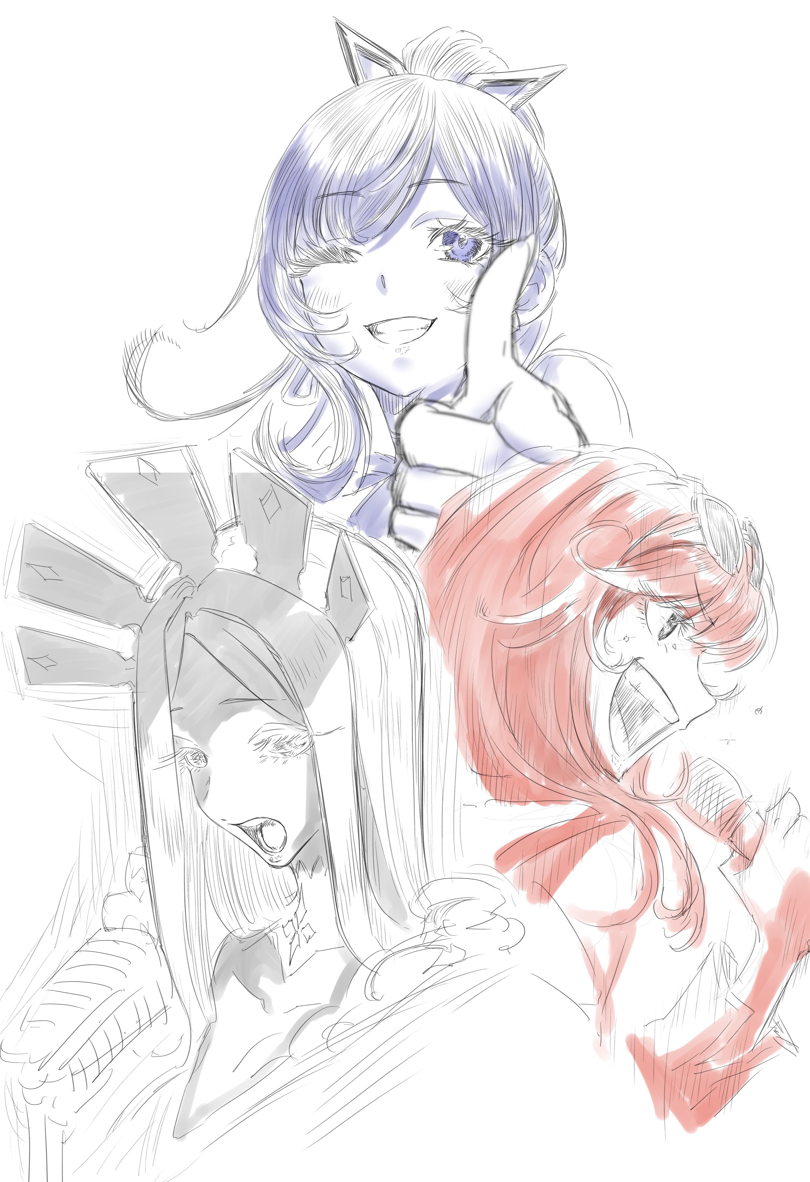 ◆濃い影を落とす宮殿にて◆手描きイラスト おまけ付】 ◇濃い影を落とす宮殿にて◇手描きイラスト イラスト
