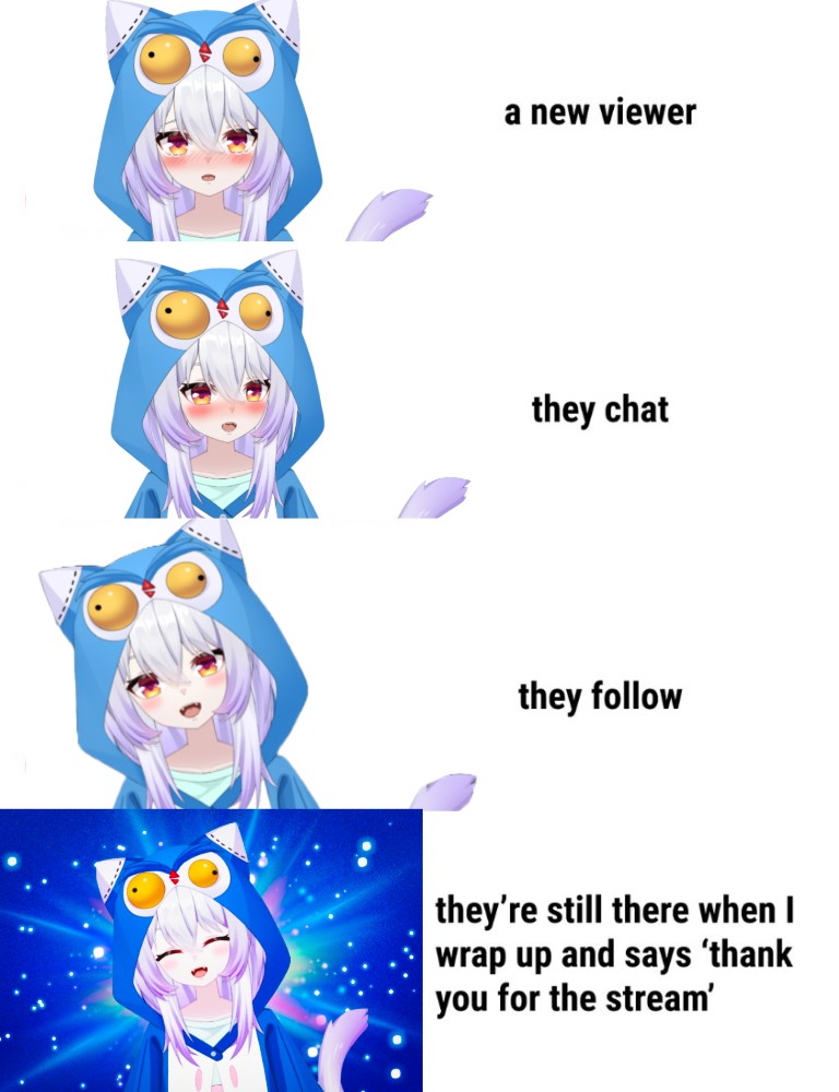 AngryowlCat's tweet image. Huuge shoutout to all my regular viewers!! You make my day!! 🦉🩵
#vtuber #angryowlcat