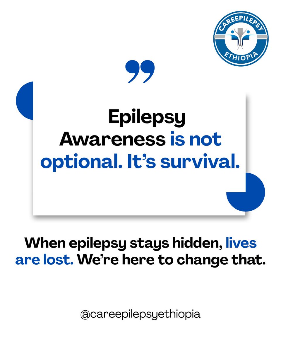 CareEpilepsy (@care_epilepsy) on Twitter photo Awareness isn’t optional. It’s the first step to care.
Without it, epilepsy remains hidden, misunderstood—and deadly.
Let’s break the silence. <a href="/WHO/">World Health Organization (WHO)</a> @IBE <a href="/ILAE/">ILA of Ethiopia</a> @MoH_Ethiopia @CareEpilepsyEthiopia
#EpilepsyAwareness #BreakTheStigma Awareness isn’t optional. It’s the first step to care.
Without it, epilepsy remains hidden, misunderstood—and deadly.
Let’s break the silence. <a href="/WHO/">World Health Organization (WHO)</a> @IBE <a href="/ILAE/">ILA of Ethiopia</a> @MoH_Ethiopia @CareEpilepsyEthiopia
#EpilepsyAwareness #BreakTheStigma