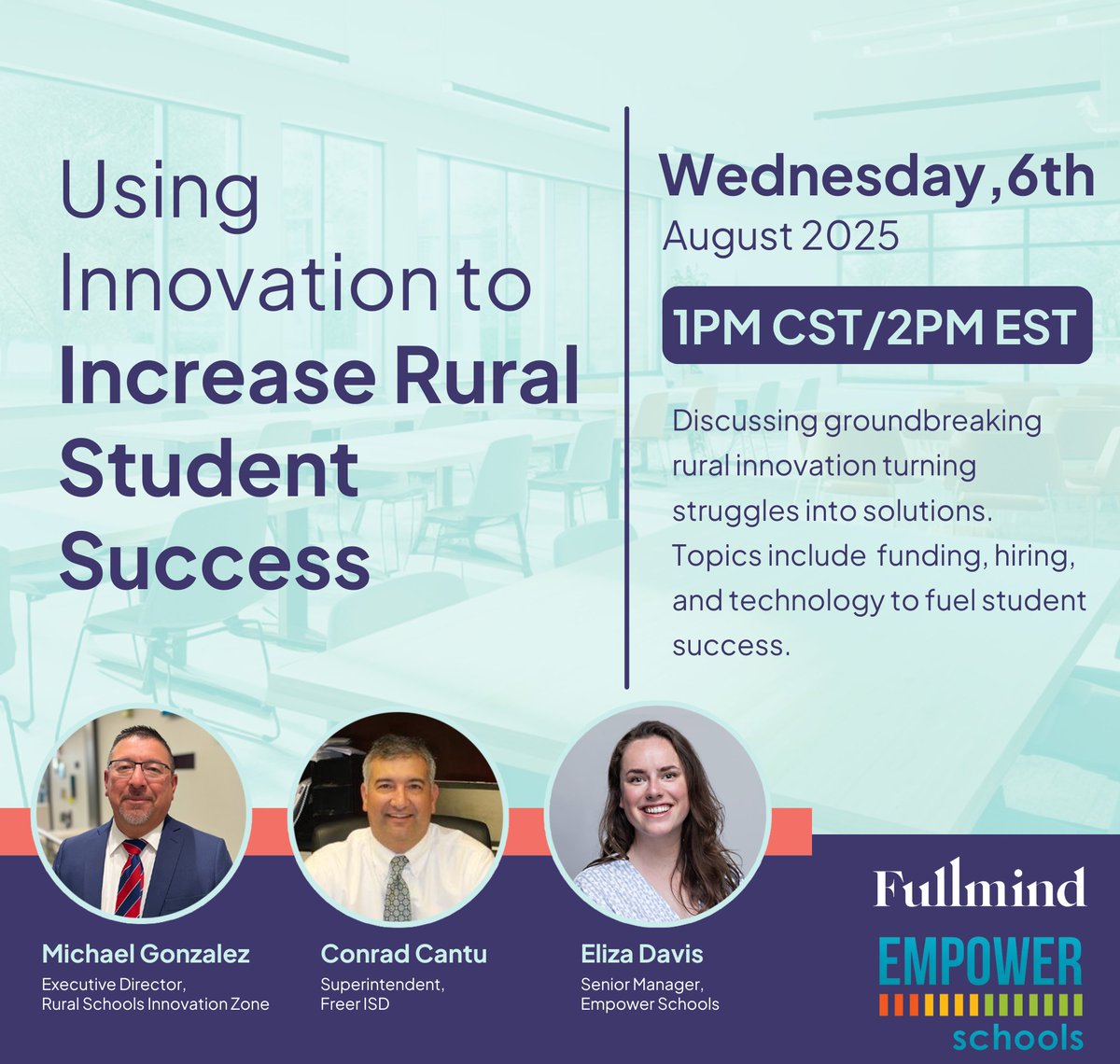 fullmindlearn's tweet photo. Rural schools are resourceful by design. 

Join us and Empower Schools to learn about how rural schools innovate to help kids.

Register below:
https://t.co/BNIvPu1Wkz

https://t.co/TmovuwBRBL https://t.co/gvMhvtygT5