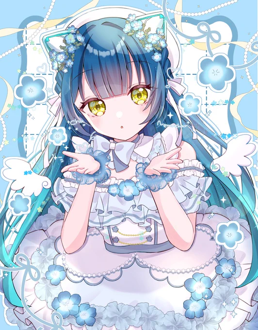 #Skeb ××× さわやかブルー×天使イラストまとめ