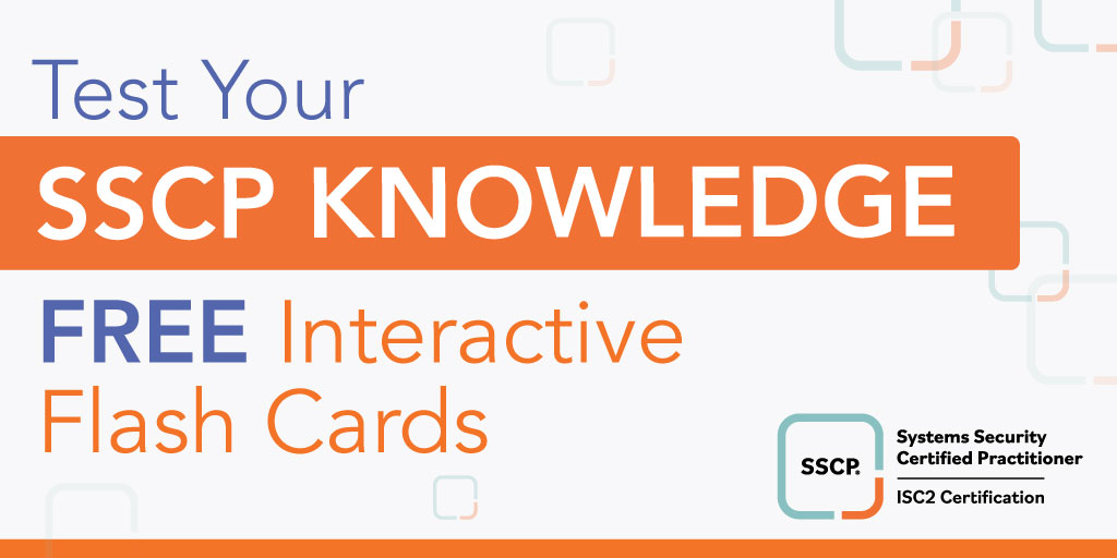 ISC2APAC's tweet image. Prep for the #SSCP exam with #ISC2 Official Flash Cards. Test your knowledge and use the results to focus your study time. 

Get the flash cards: ow.ly/XQNe50WsnRM

#CybersecurityCertification