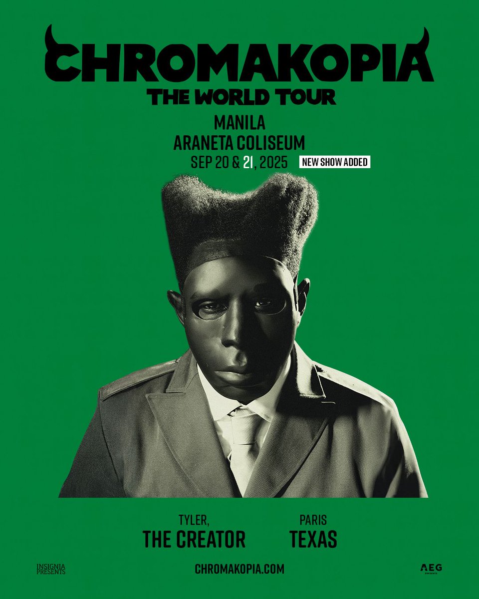 mtgh's tweet image. Join @tylerthecreator on his CHROMAKOPIA: The World Tour in the Philippines at @TheBigDome on 21st September, tickets are available via @TicketNetPH! @aegpresentsasia @InsigniaPresent
ticketnet.com.ph/event-detail/T…