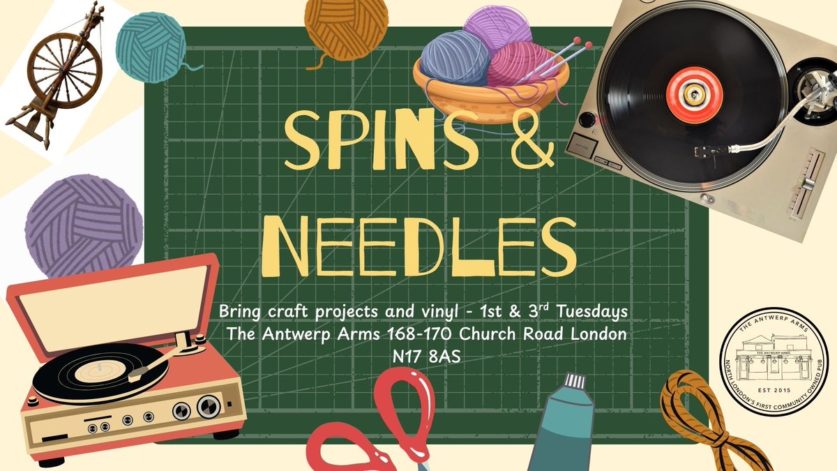 AntwerpArmsAsoc's tweet image. What's on at The Antwerp this week?
Tues
Spins and Needles 7.30
Weds
Irish Folk music 7.30
Thurs
Pub Quiz - 7:30pm for 8pm start.
Fri
DJ Flip & Junior Dan
Sat
Imagine Dragons pre and post concert drinks
Sunday
Salsa with Anita 6-8.00pm
#northlondonpub #livemusic #art