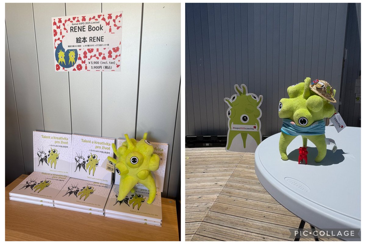 レネちゃん、チェコ館のスタッフさん ありがとうござる🥷💚❤️📗 絵本