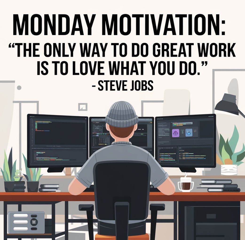 buildbox's tweet image. "The only way to do great work is to love what you do." - Steve Jobs
#MondayMotivation