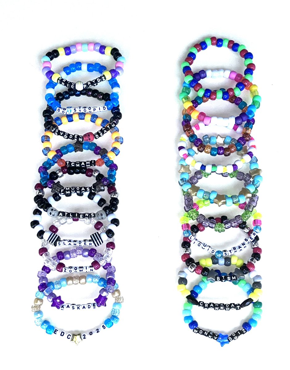 KandiRager's tweet photo. EDC KANDI

These Kandi bracelets were made for EDC 2025 !! We can make custom kandi bracelets for you too !! Which event are you going to next?!

https://t.co/Qe4LdWVZf3 https://t.co/6F9XDjVayA