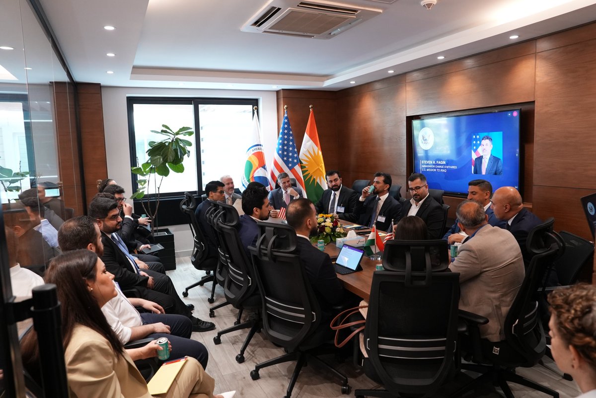 AmchamKurdistan's tweet photo. On July 18, AmCham Kurdistan members led an open conversation with Amb. Fagin &amp; CG Bitner—business realities, new opportunities, and the path ahead.

Thank you to the U.S. Mission for making this dialogue possible. https://t.co/kVXVEFVvQM