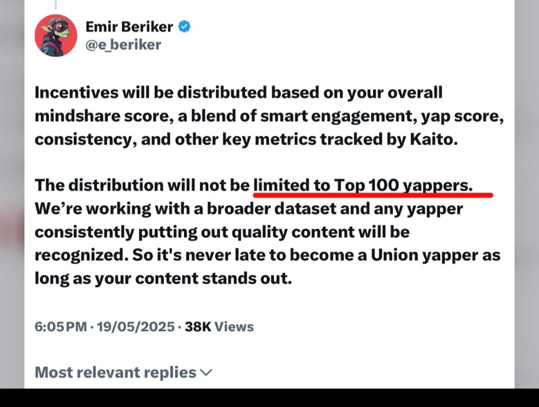 Victorolajr's tweet image. It's bigger than you think. The union yapping incentives aren't just about the Top 100,they're extensive. I believe @union_build, most loyal, long-term supporters are set to win big.
zkgm 🐋 I love $U