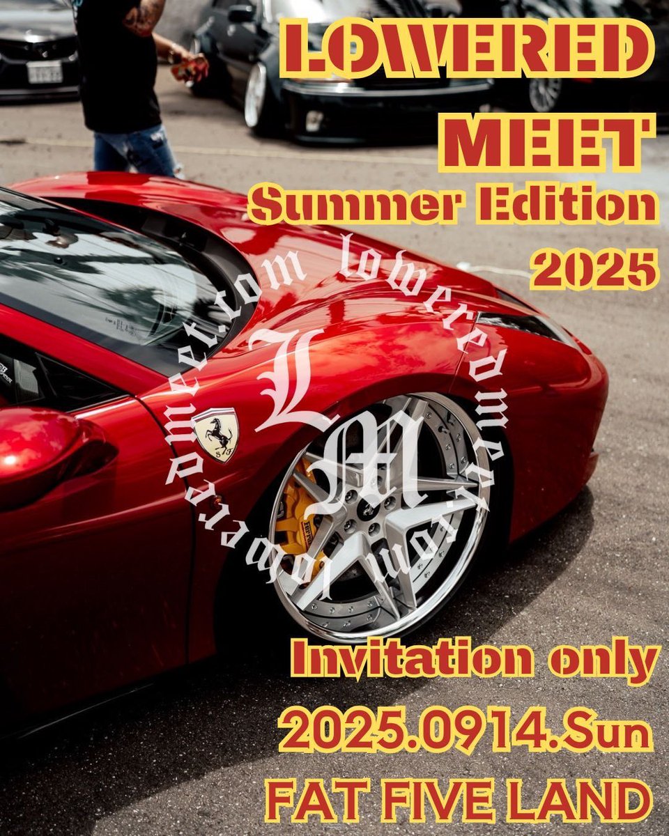 LoweredMeet's tweet photo. 🔥エントリー受付最終日🔥
【本日23時59分】にてエントリーを締め切らせて頂きます！
沢山のハイレベルな車両が既にエントリーして頂いており誠にありがとうございます🫶
.
本日以降順次選考通過者の方にはこちらからご連絡させていただきますので今暫くお待ち下さい🙇
.
#ロワミ
#ロワミ2025 https://t.co/42QLYGVXdv