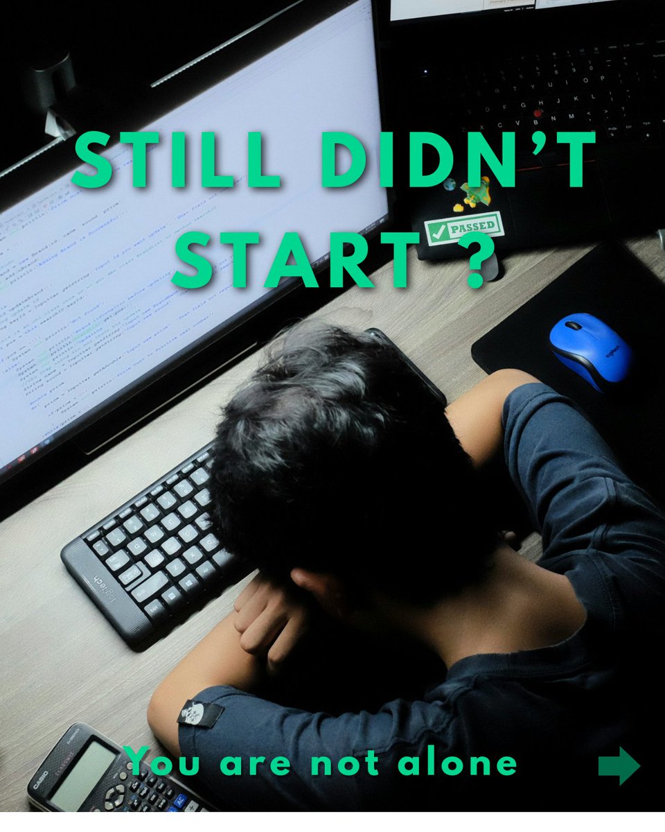 danylaws's tweet image. Hey there 👋
You want to learn for that exam or that cert but ...
😔 You’ve been putting off your study goals…
😔 You feel overwhelmed or stuck…
🤝💪 Know this: you’re not alone.
🧵⬇️