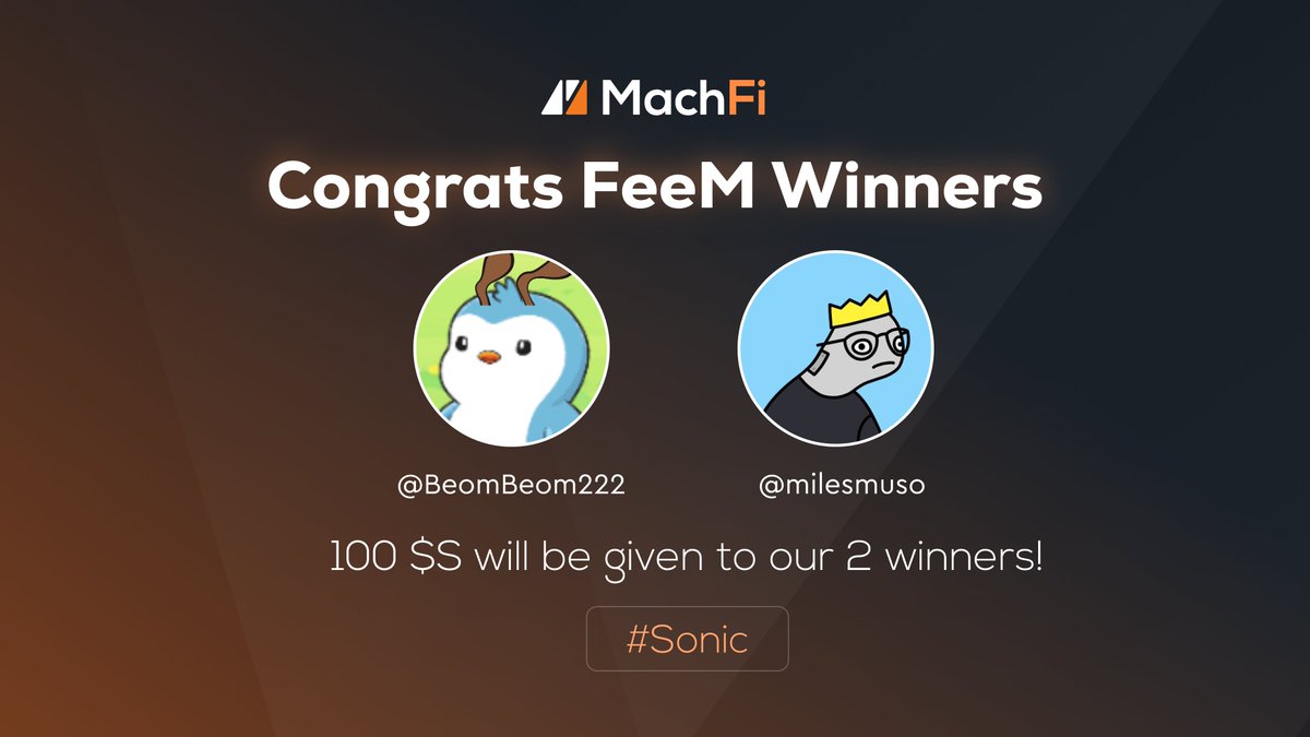 Congratulations to <a href="/BeomBeom222/">Nayana</a> <a href="/milesmuso/">🎹 milesmuso.s 💥 #SwolLyfe 💥 $S 💥 $RZR 🎹</a> for winning our 2nd FeeM giveaway 🥂 

100 $S total prize pool will be given to both users! 

Follow us and Stay tuned for the next giveaway 📷😉
