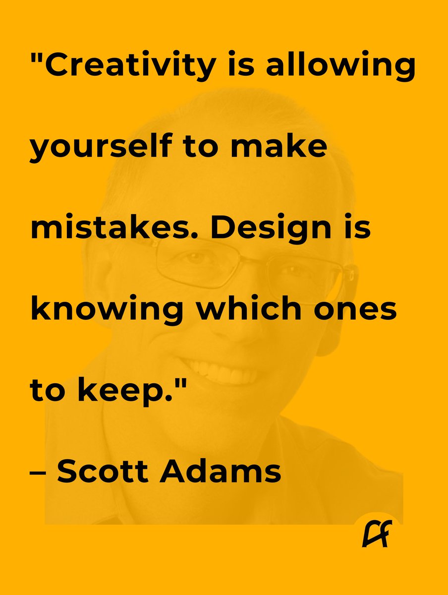 Arcfunmi's tweet image. &quot;Creativity is allowing yourself to make mistakes. Design is knowing which ones to keep.&quot; 

– Scott Adams

#mondaymotivation #architecturequote #architecture #architect #arcfunmi
