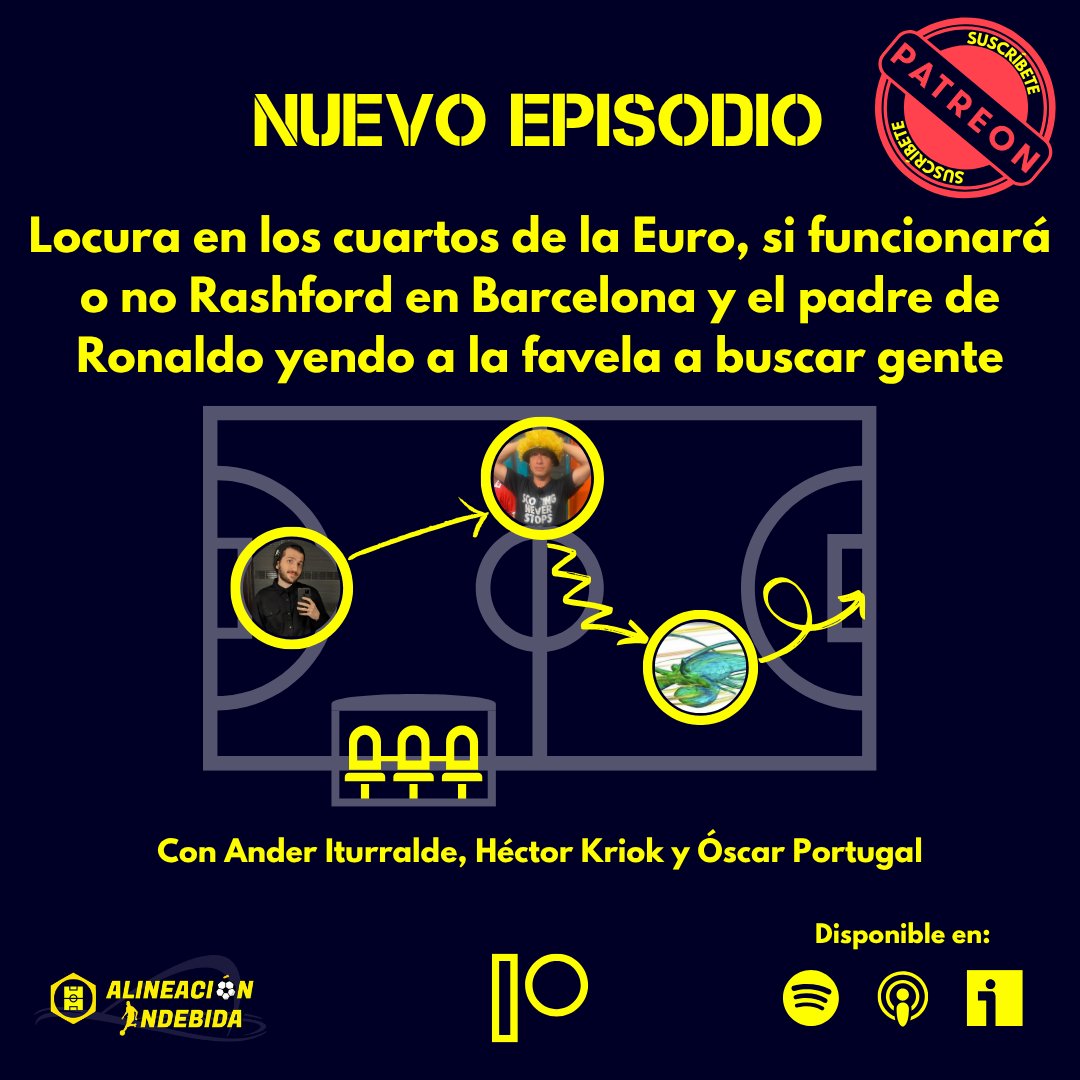 Ander Iturralde (@andershoffman) on Twitter photo 🪇NUEVO EP. DE ALINEACIÓN INDEBIDA🪇
Cómo España e Inglaterra avanzaron a semifinales, la decisiva portera alemana, la intrigante llegada de Rashford al Barça, importación de BMWs, Neymar jugando con Robinho Jr. en Santos y más.
<a href="/Kriok/">Kriok カリオカ</a> <a href="/OscarP107/">Óscar Portugal (DEP)</a> y yo: open.spotify.com/episode/3sp60C… 🪇NUEVO EP. DE ALINEACIÓN INDEBIDA🪇
Cómo España e Inglaterra avanzaron a semifinales, la decisiva portera alemana, la intrigante llegada de Rashford al Barça, importación de BMWs, Neymar jugando con Robinho Jr. en Santos y más.
<a href="/Kriok/">Kriok カリオカ</a> <a href="/OscarP107/">Óscar Portugal (DEP)</a> y yo: open.spotify.com/episode/3sp60C…