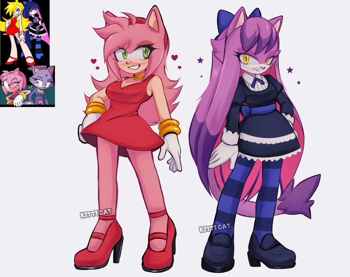 CatFrans's tweet image. ✨Panty &amp;amp; Stocking But ❤️Amy Rose💜 Blaze The Cat✨ 
#SonicTheHedgehog #SONIC #sonicfanart #sonicart #SonicNews #amyrose #amyrosefanart #BlazeTheCat #PantyAndStocking #PantyStockingwithGarterbelt #sonicstyle #sonicart #paswg #fanart