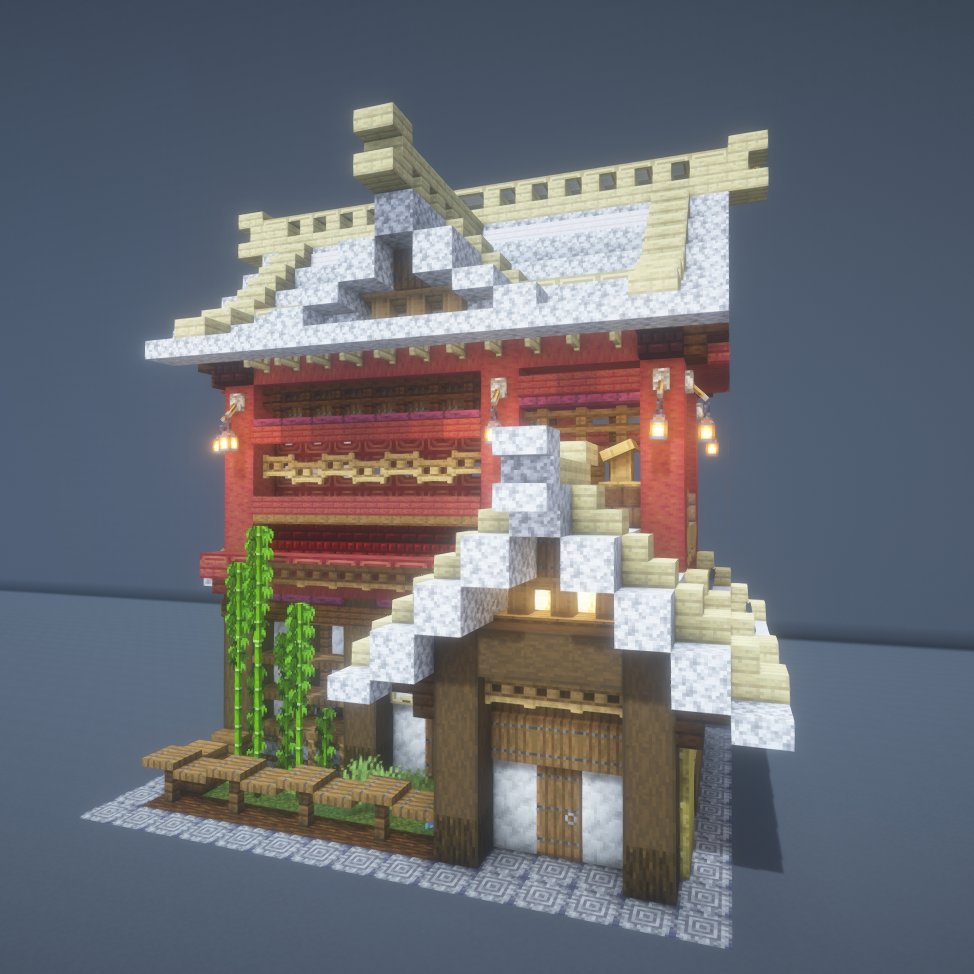yuuConanv's tweet image. #Minecraft #minecraft建築コミュ #minecraftbuild #波鯖　
白和風　民家